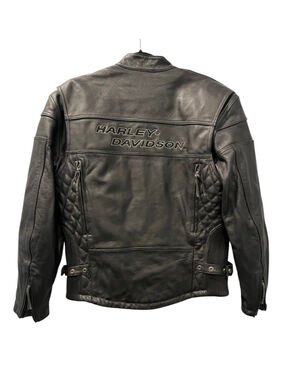 VTG Harley Davidson Cometition II Leather Jacket Med 98110-97VM W/Liner Biker
